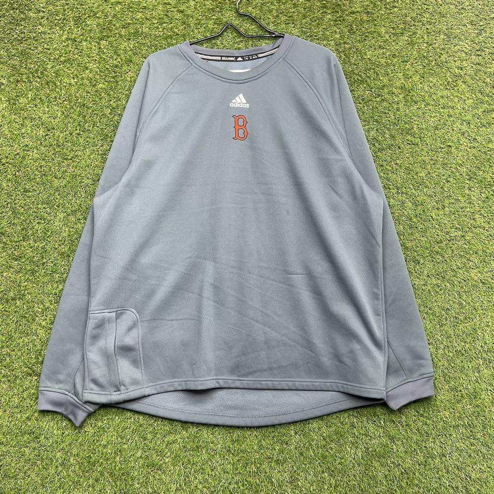 Adidas Boston Red Sox Sweatshirt Mens XL Pullover Long Sleeve Player Issued